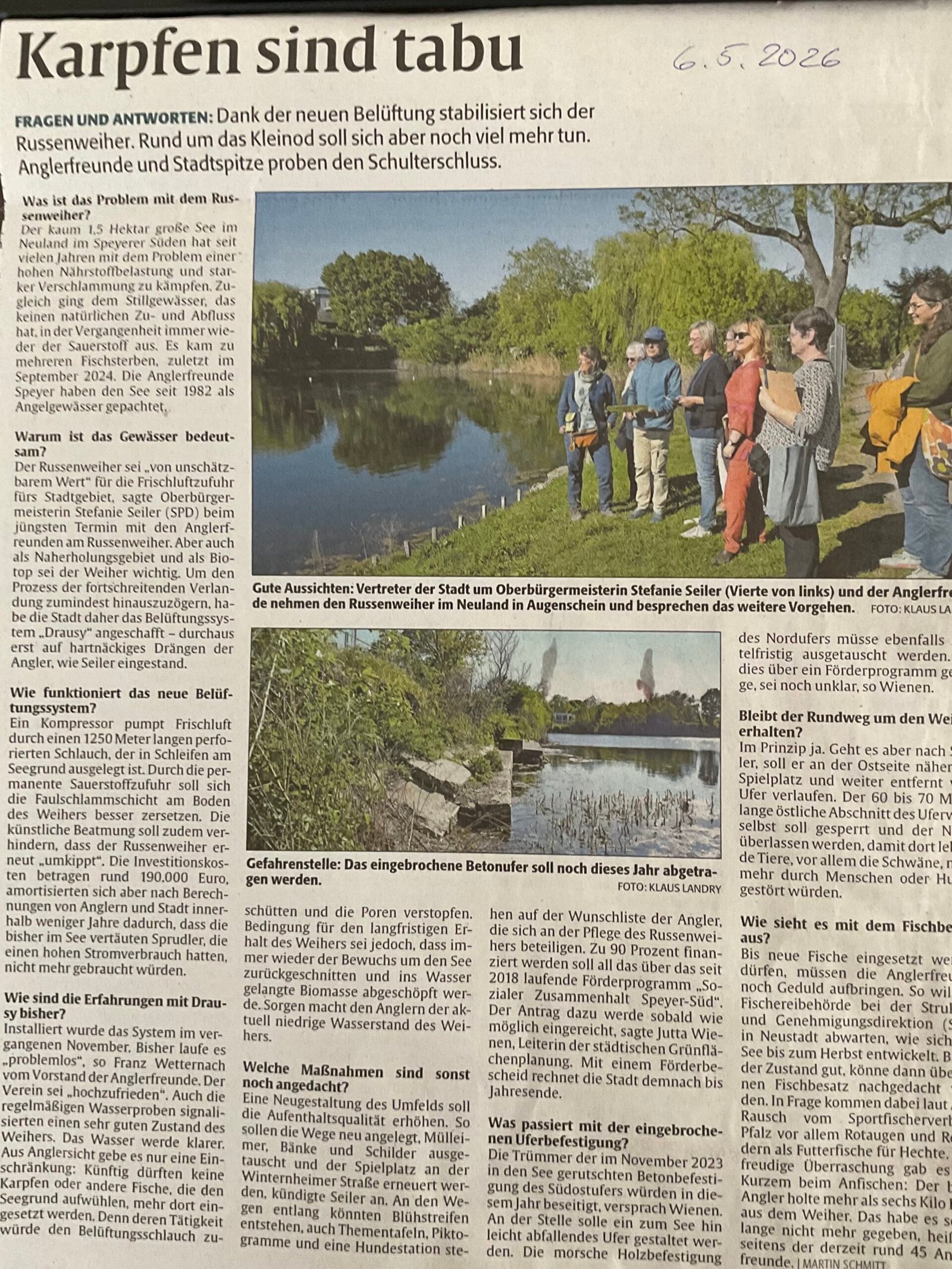 Karpfen sind Tabu